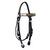 Toprail Equine Show Bridle | Silver Plates and Buckles | Rawhide Stitching