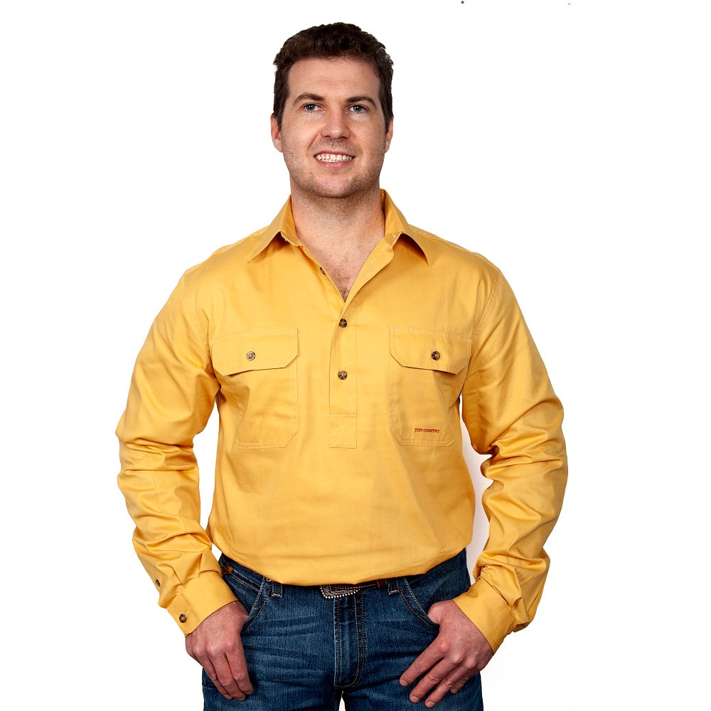Just Country Mens workshirt, Mustard Colour