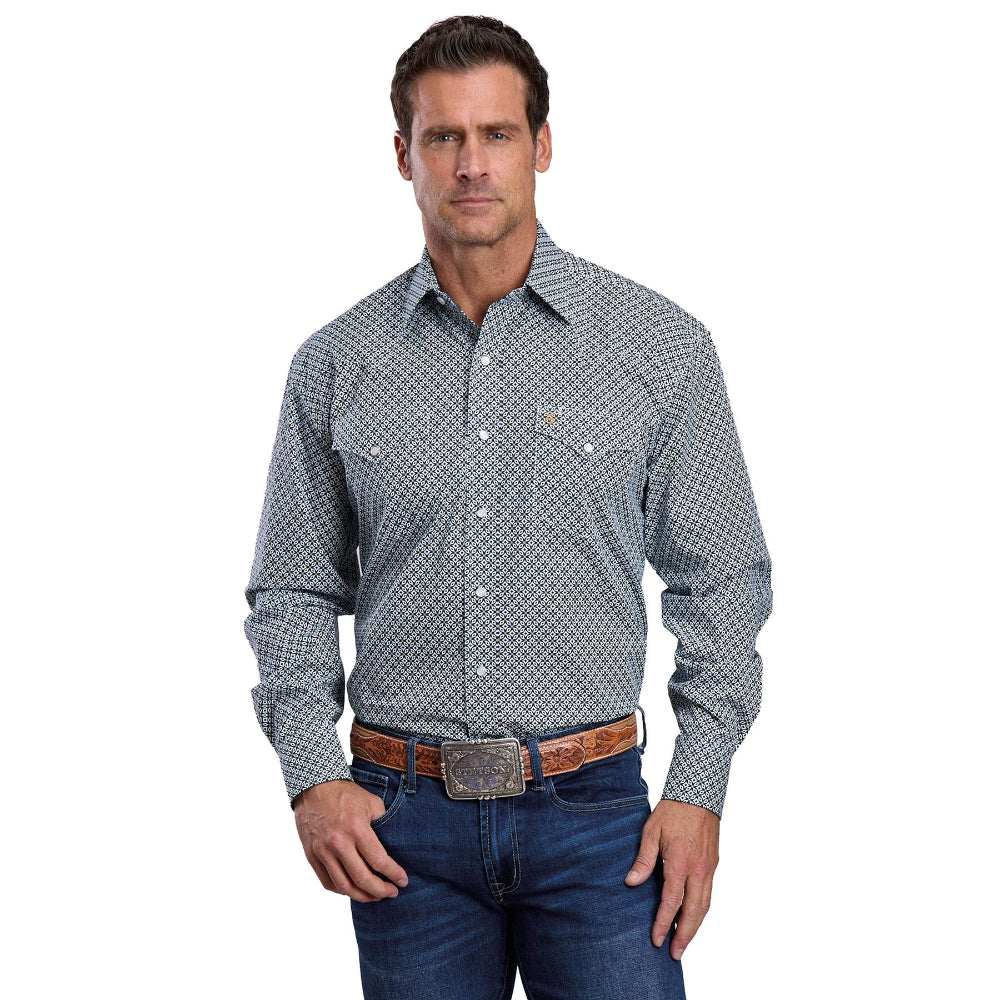 STETSON MENS SHIRT | PLAID BLUE