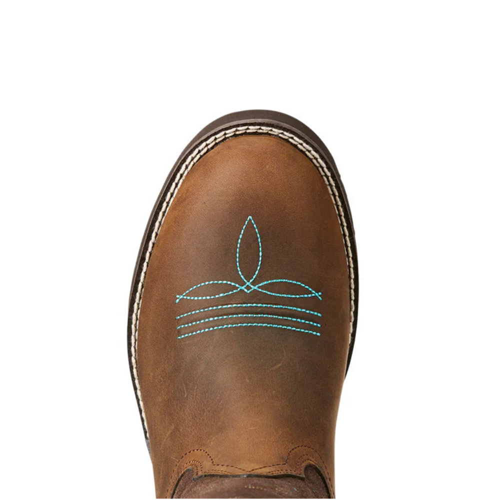 Ariat Womens Western Boots | Delilah Round Toe | Distressed Brown / Fudge Brown