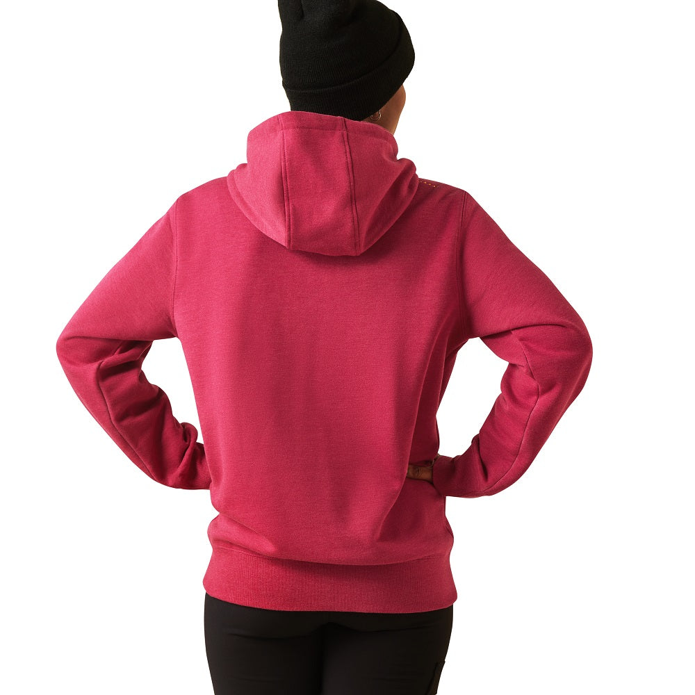 Ariat Womens Hoodie | Rebar Graphic | Cherries Julibee Heather / Key Largo