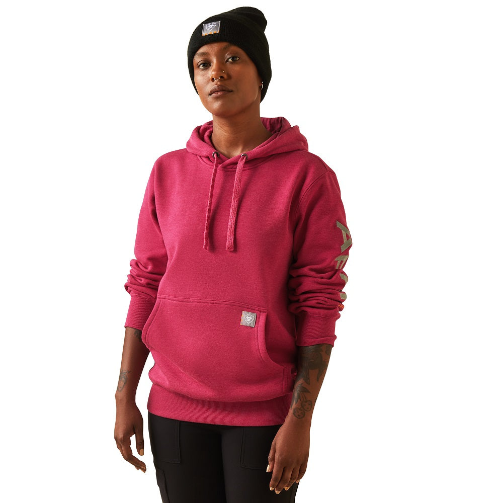 Ariat Womens Hoodie | Rebar Graphic | Cherries Julibee Heather / Key Largo