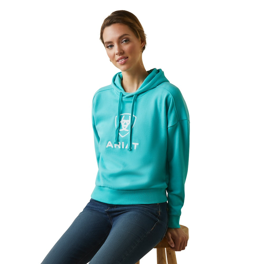 Ariat Womens Hoodie | Just | Heather Pool Blue