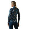 Ariat Womens Shirt | Sunstopper 2.0 1/4 Zip | Mosaic Blue Reflections Print