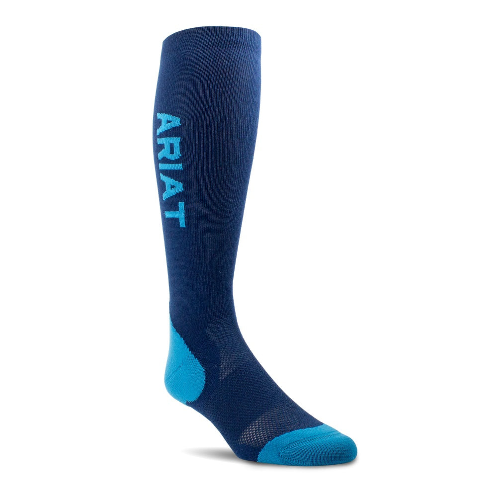 Ariat Uni Ariattek Performace Socks | Navy / Mosaic Blue