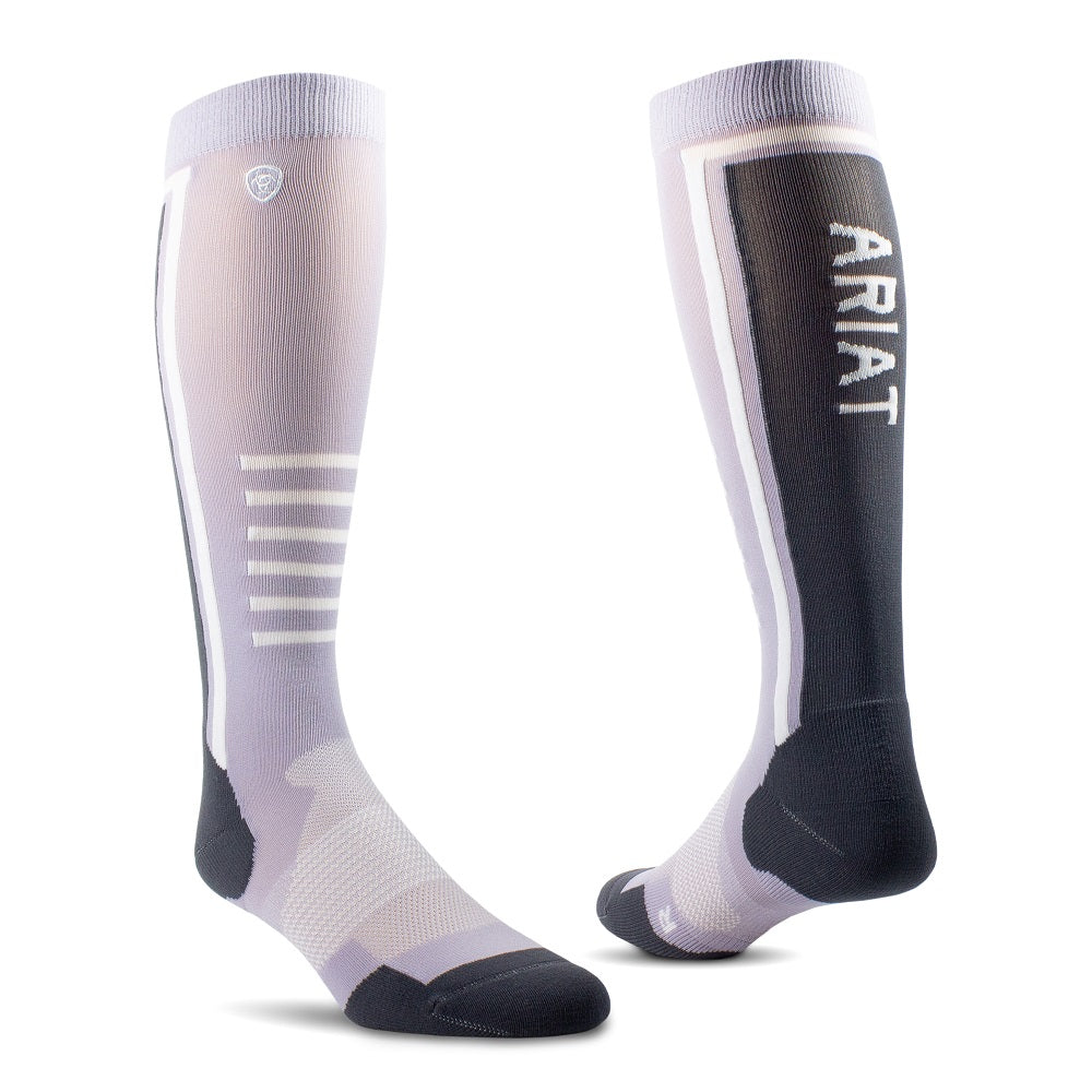Ariat Uni Ariattek Slimline Performace Socks | Lavender Aura / Periscope