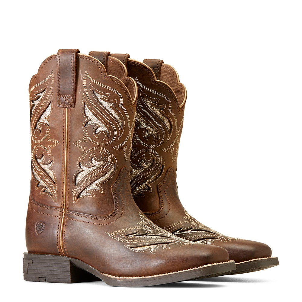 Ariat Kids Round Up Western Boot | Bliss | Sassy Brown