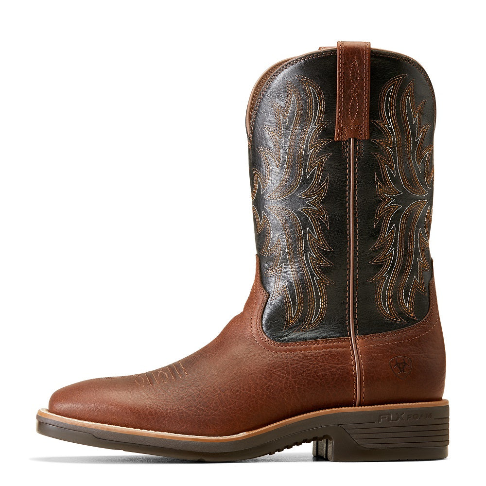 Ariat Mens Western Boot | Ridgeback | Deepest Clay / Spade Black