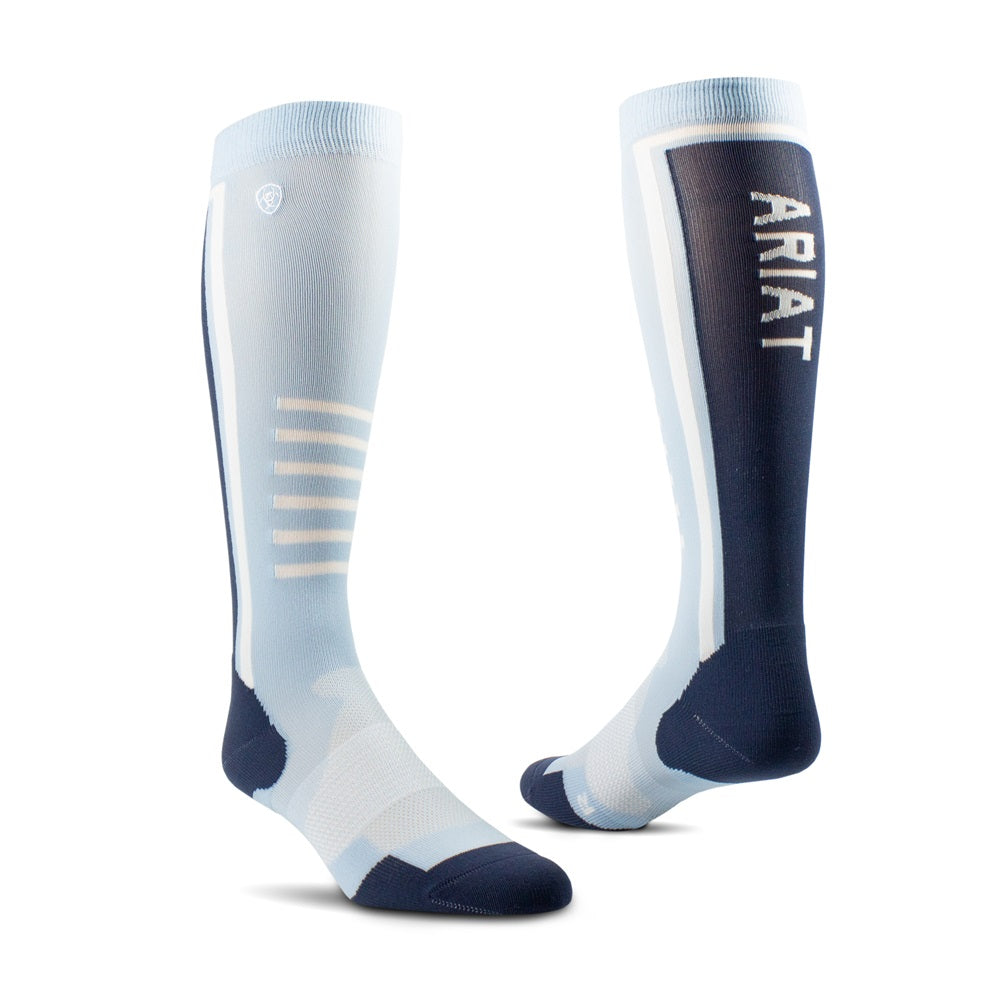 Ariat Slimline Socks | Performance | Uni Ariattek | Cote D Azur / Sargasso Sea