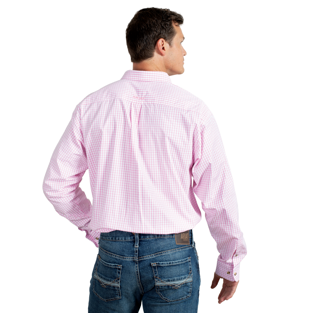 Ariat Mens Shirt | Pro Series Cliff | Pink Check