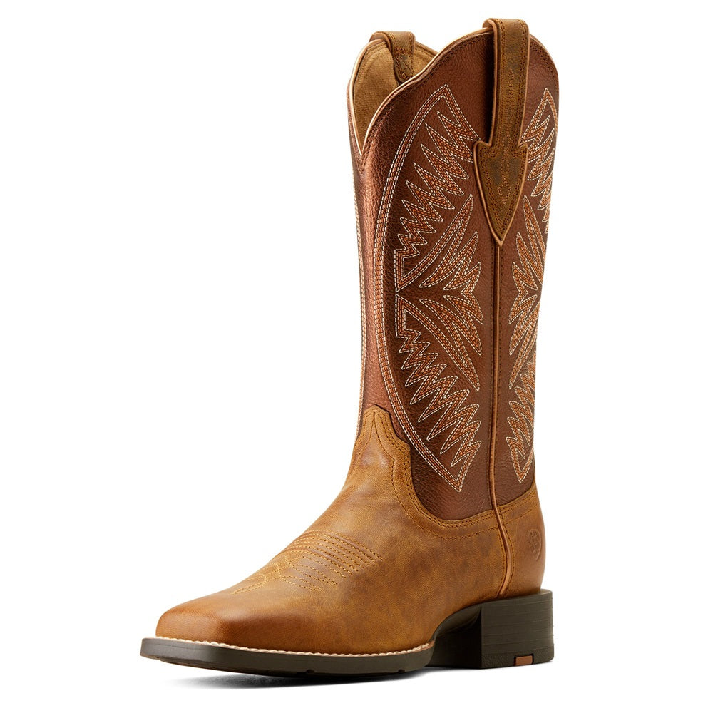Ariat Womens Western Boots | Roundup Ruidoso | Pearl / Burnished Chestnut