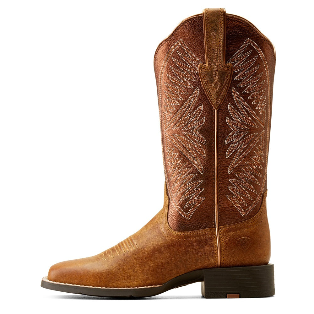 Ariat Womens Western Boots | Roundup Ruidoso | Pearl / Burnished Chestnut