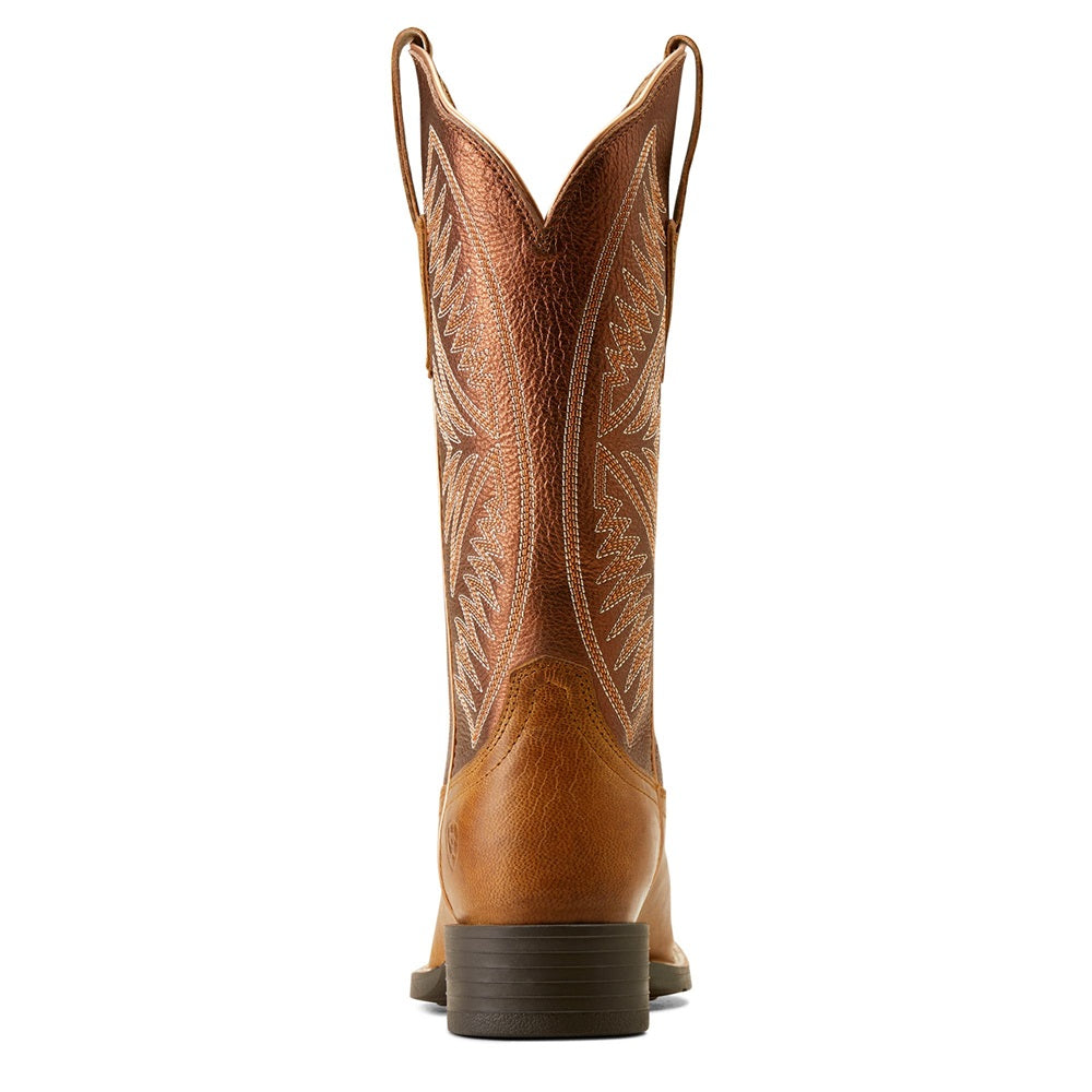 Ariat Womens Western Boots | Roundup Ruidoso | Pearl / Burnished Chestnut