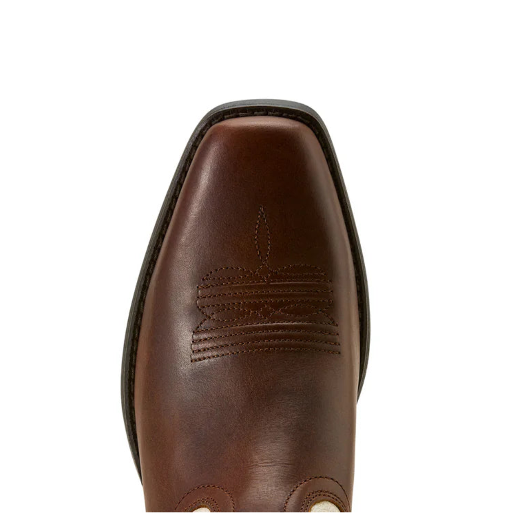 ARIAT WOMENS WESTERN BOOTS | ROUND UP SQUARE TOE | VINTAGE CARAMEL/DISTRESSED IVORY