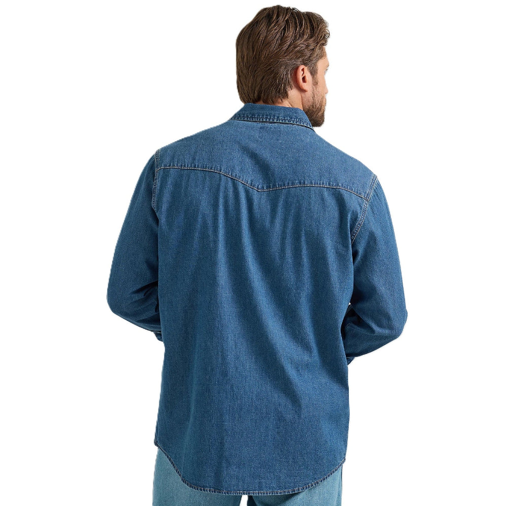 Wrangler Mens Denim Shirt | Classic Fit | Light Wash