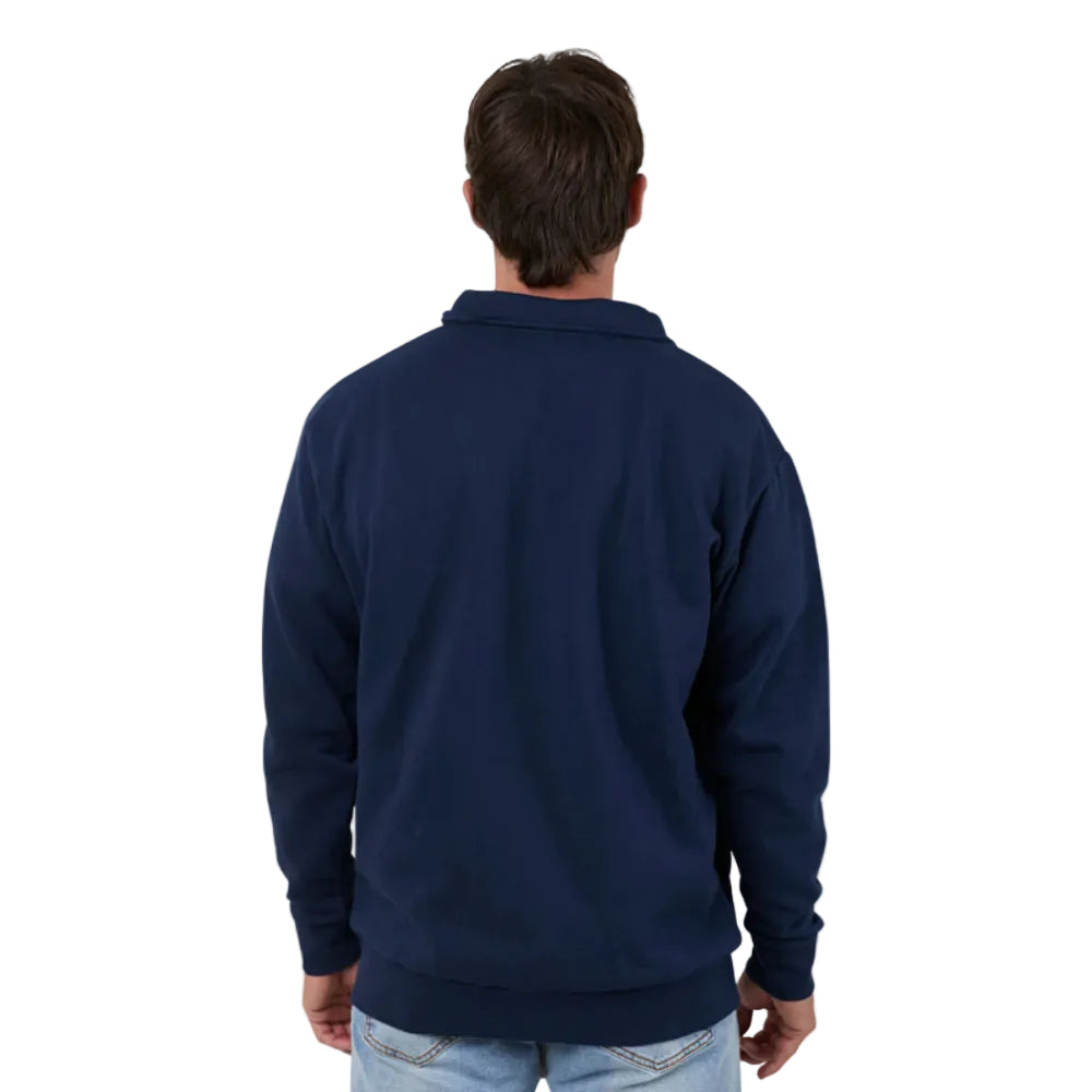 Ringers Western Mens 1/4 Zip Crew | Strand | Navy