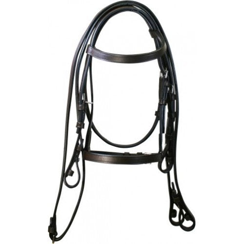 Top Hand Bridle | Miniture | Flat Browband and Nose Band | Brown