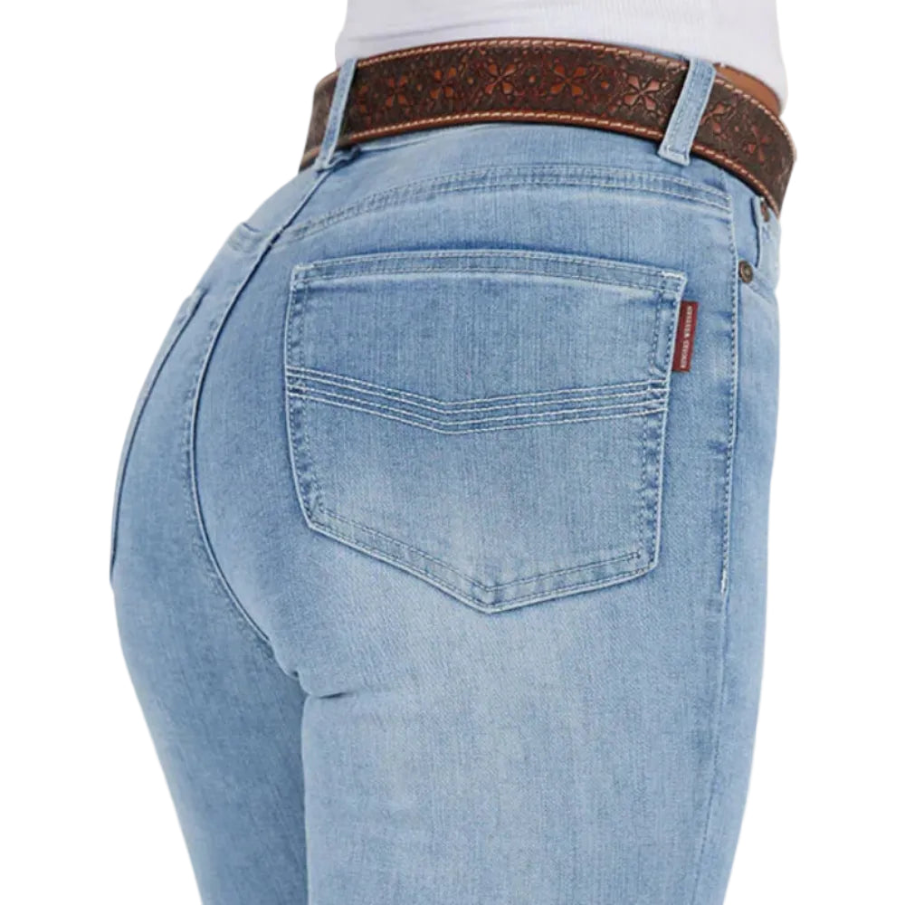 Ringers Western Womens Jeans | Penny Light Blue | High Rise Boot Cut Long Leg