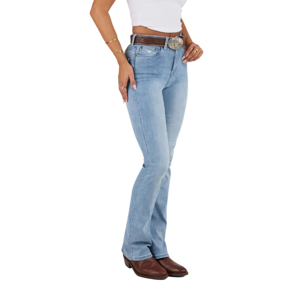 Ringers Western Womens Jeans | Penny Light Blue | High Rise Boot Cut Long Leg