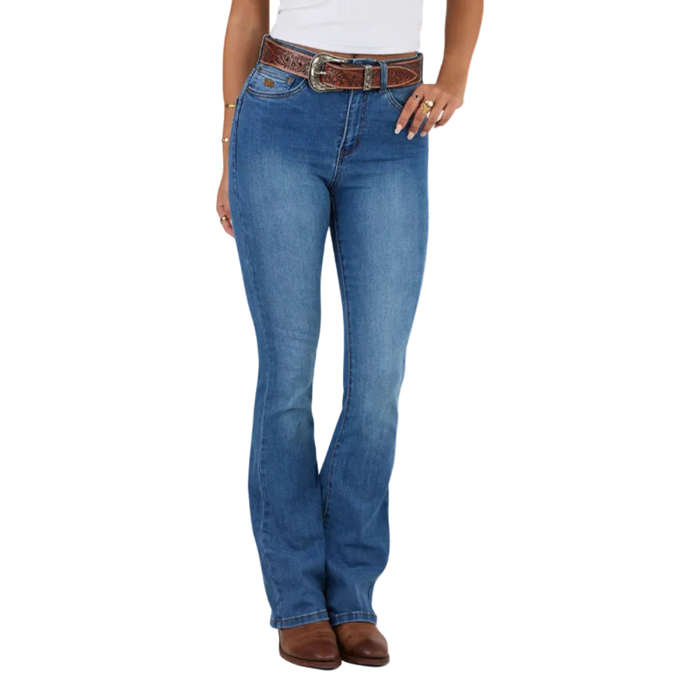 Ringers Western Womens Jeans | Penny Rodeo Vintage Blue | High Rise Boot Cut Long Leg