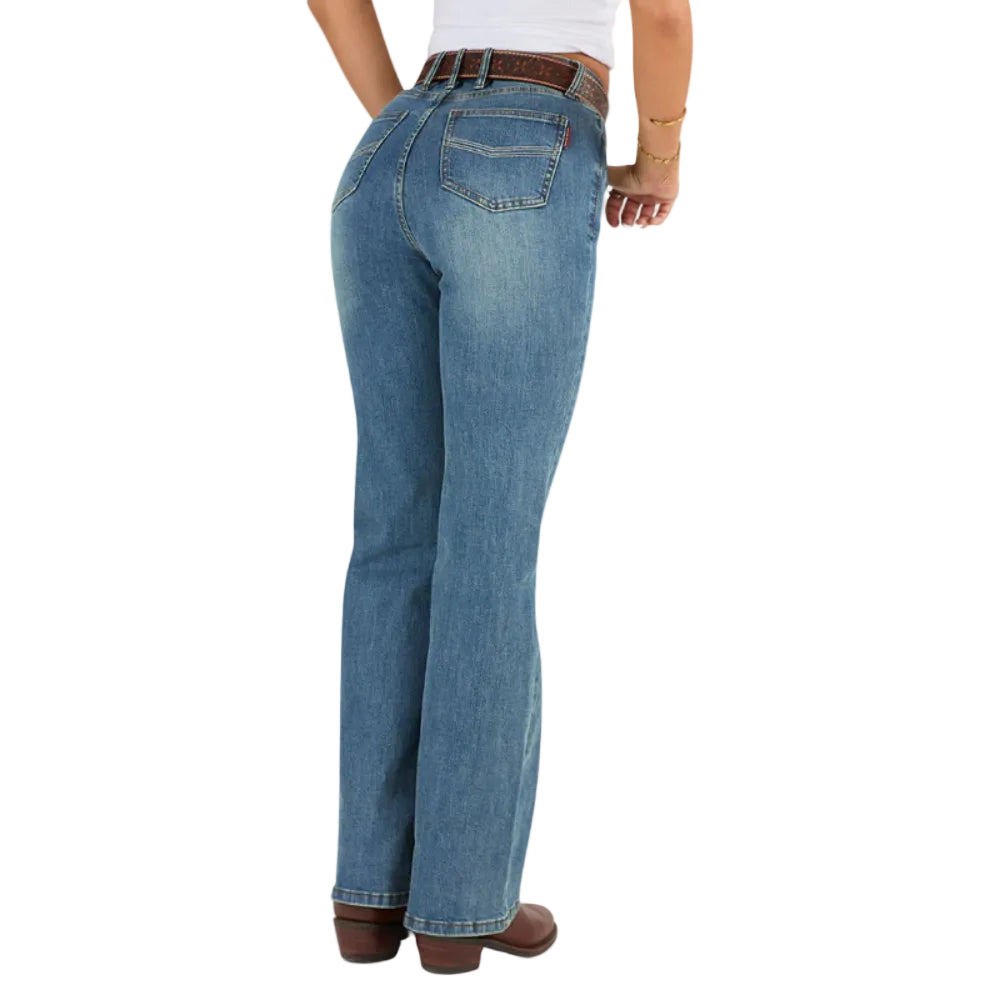 Ringers Western Womens Jeans | Indie Vintage Light Blue | High Rise Boot Cut Long Leg