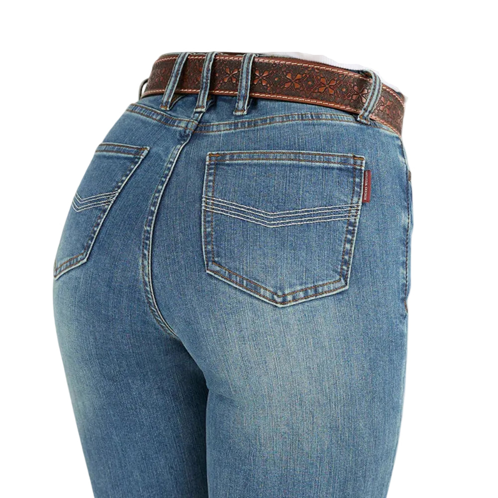 Ringers Western Womens Jeans | Indie Vintage Light Blue | High Rise Boot Cut Long Leg