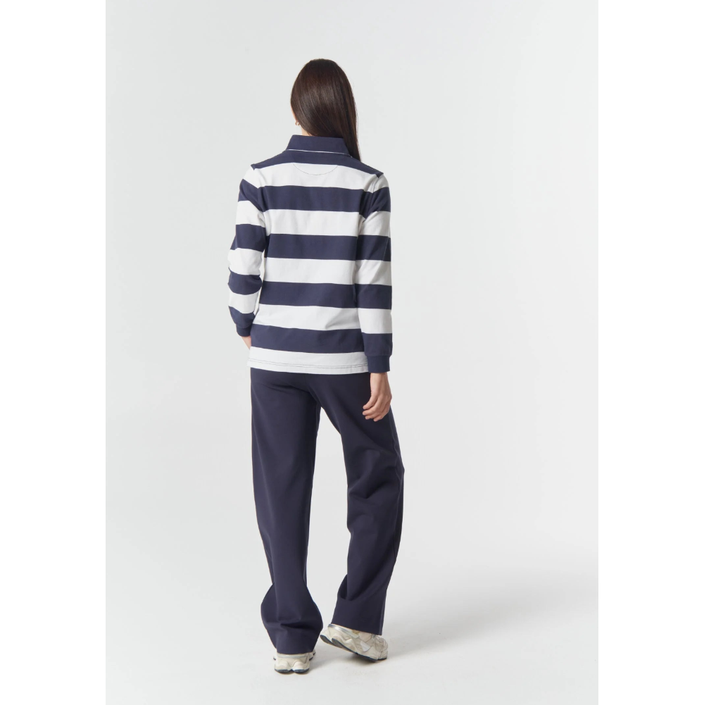 Goondiwindi Cotton Rugby | Local Half Zip Cotton | Dark Navy / White