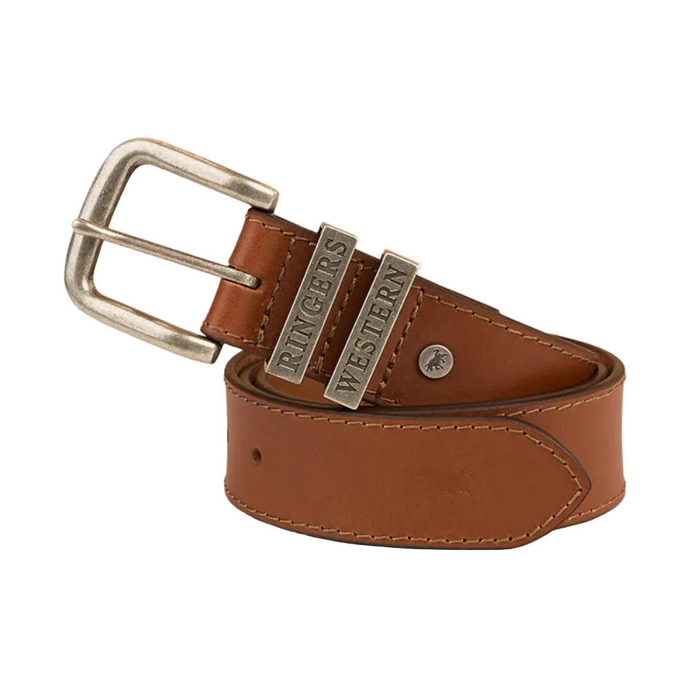 Ringers Western Belt | James | Tawny Brown / Siver