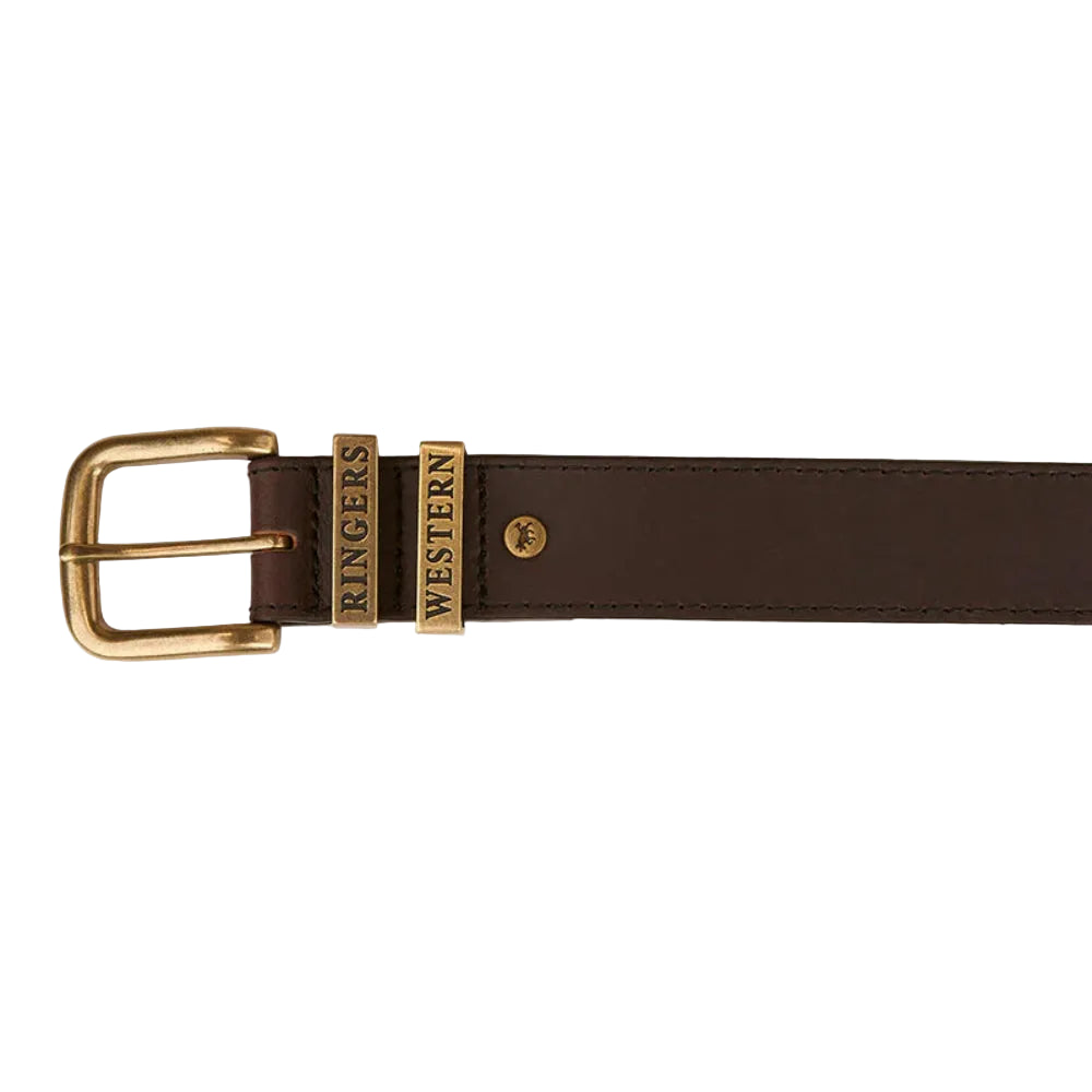 Ringers Western Belt | James | Dark Brown / Gold