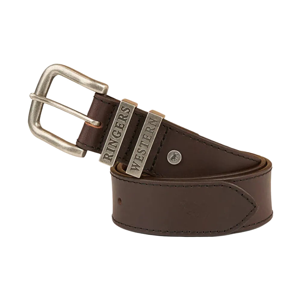 Ringers Western Belt | James | Dark Brown / Siver