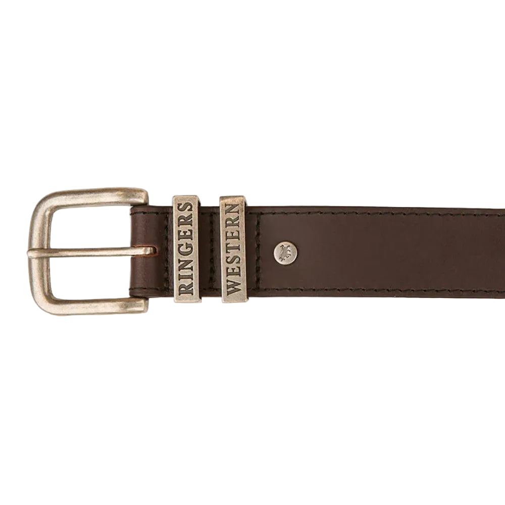 Ringers Western Belt | James | Dark Brown / Siver