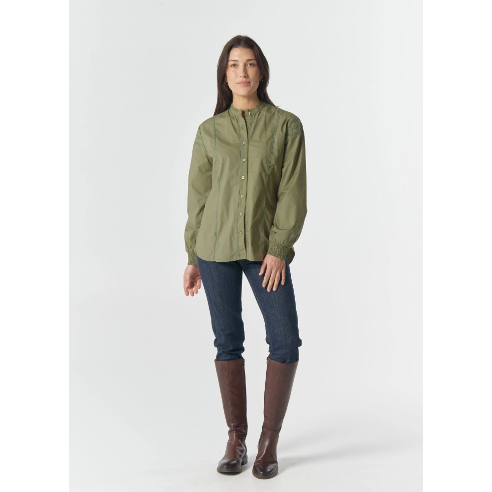 Goondiwindi Cotton Blouse | Misty Cotton | Sage