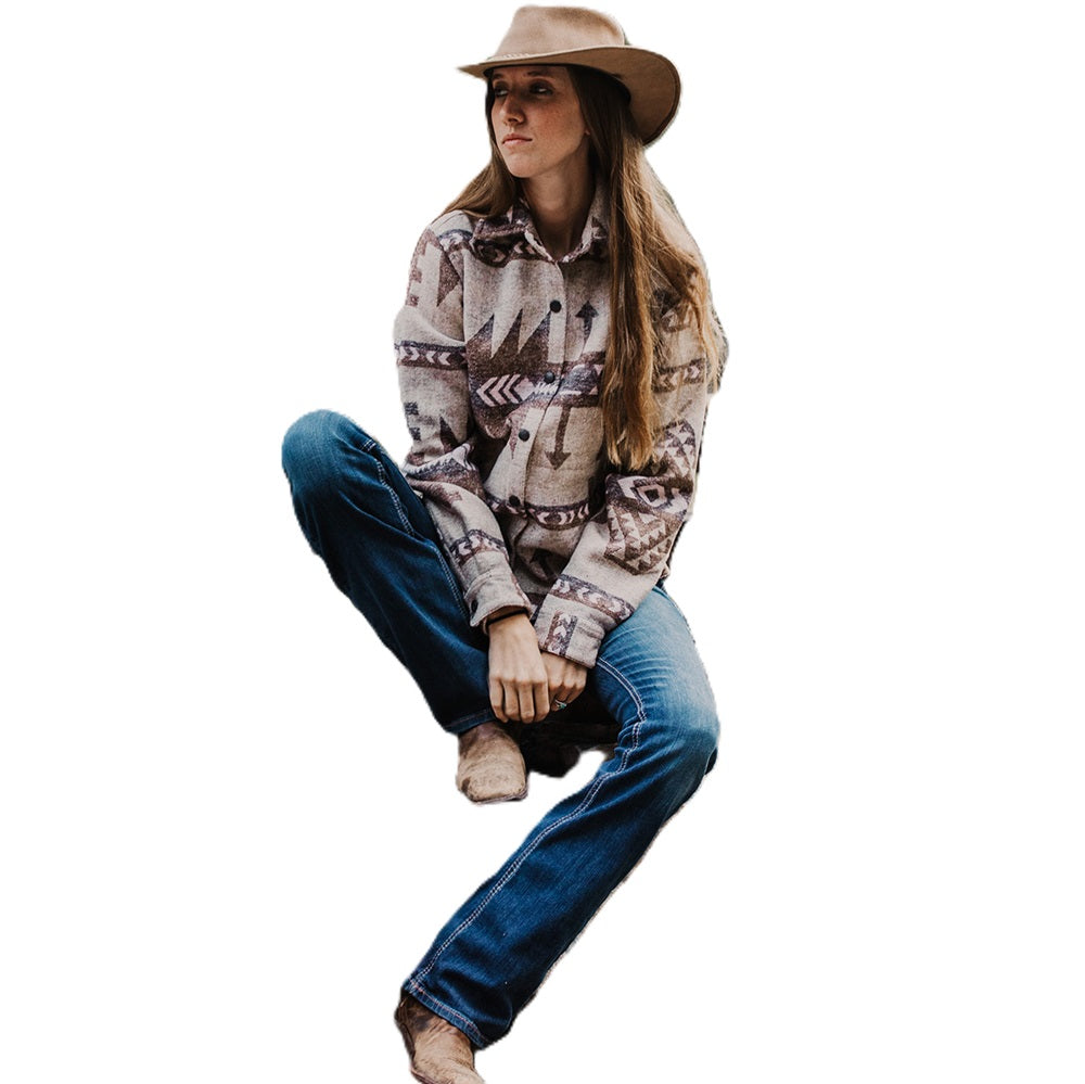 Outback Trading Company Womens Shirt Jacket | Daphne| Brown