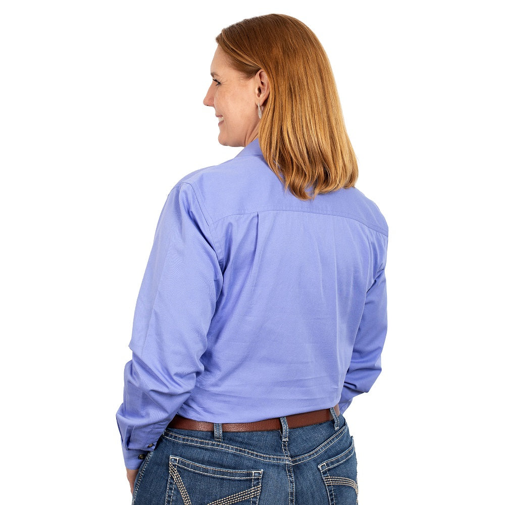 Just Country Womens Brooke Workshirt | Full Button | Periwinkle