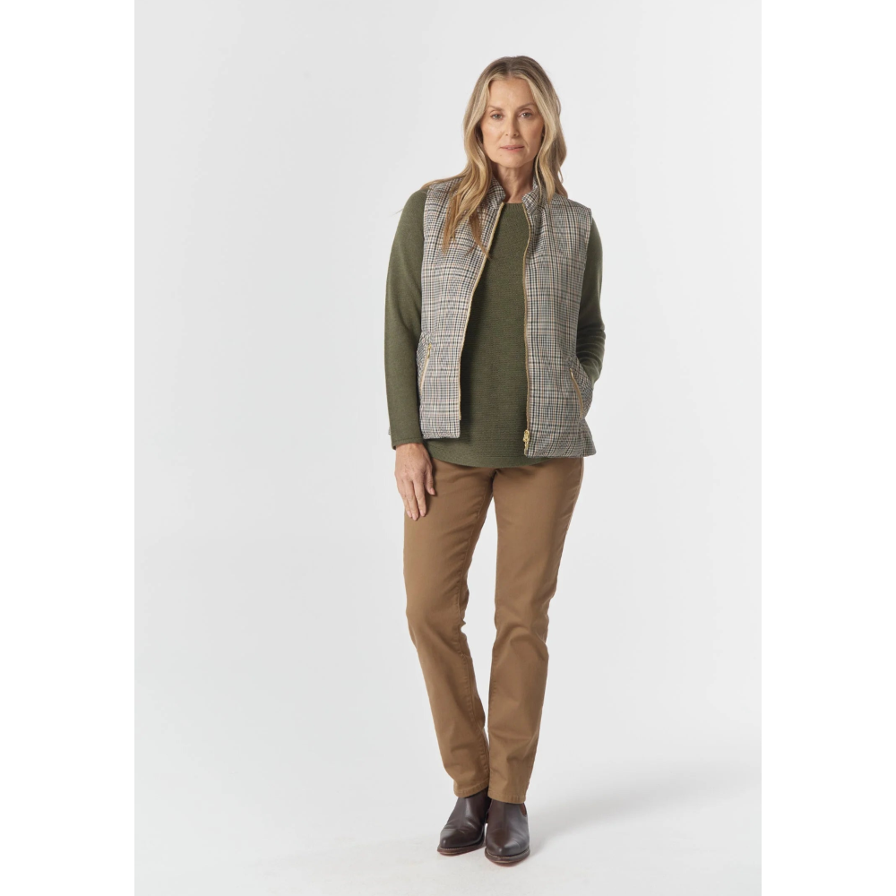 Goondiwindi Cotton Vest | The Rider | Travertine Micro Check