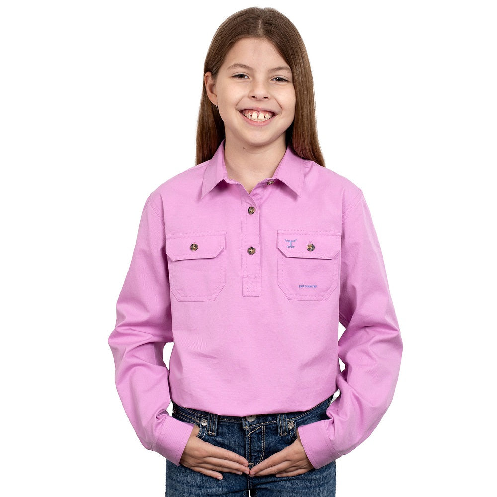 Just Country Girls Kenzie Workshirt | Half Button | Lily