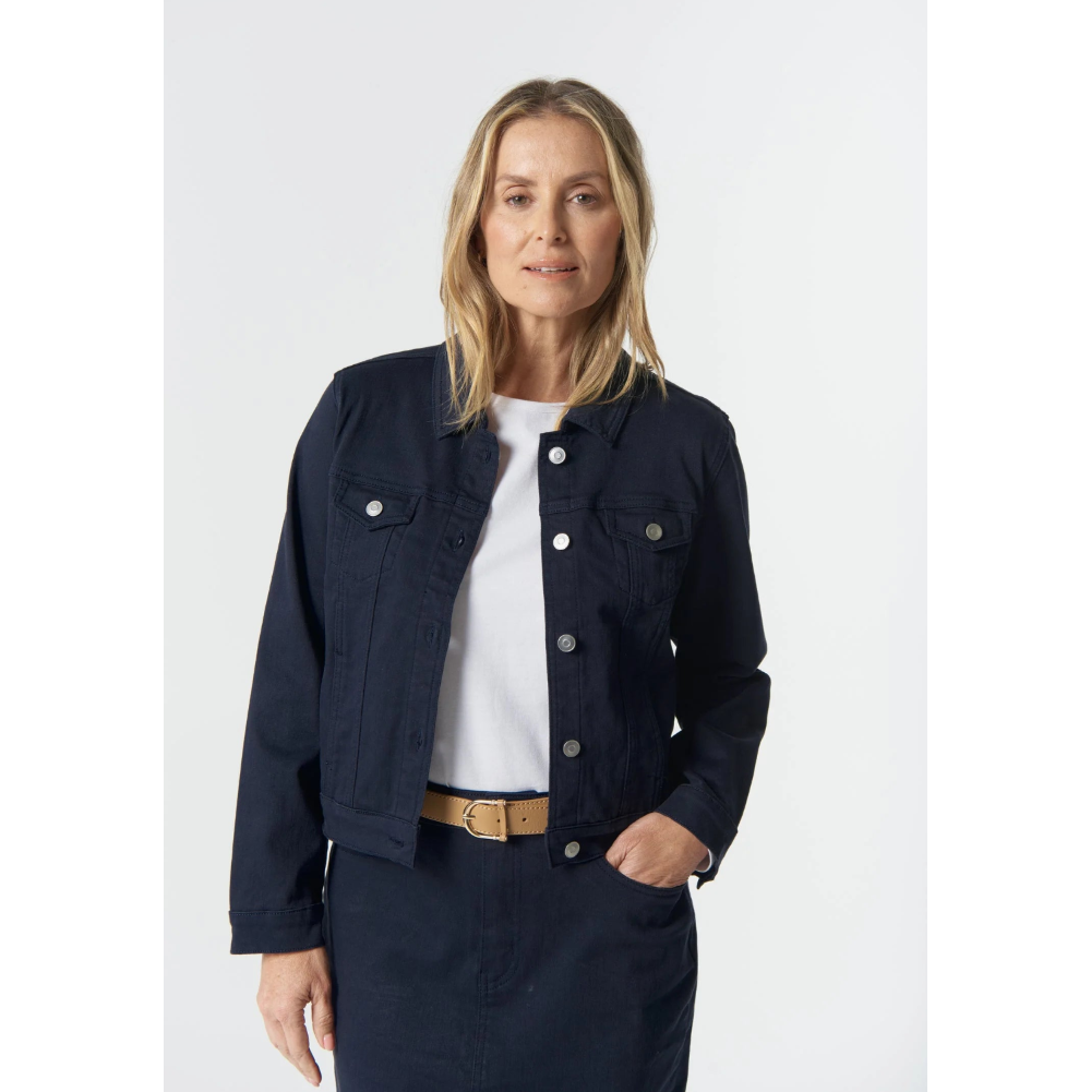 Goondiwindi Cotton Denim Jacket | Ray | Dark Navy