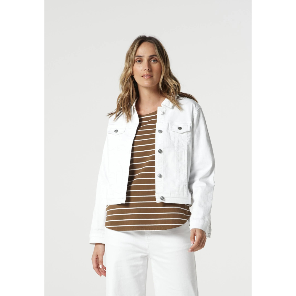 Goondiwindi Cotton Denim Jacket | Ray | White