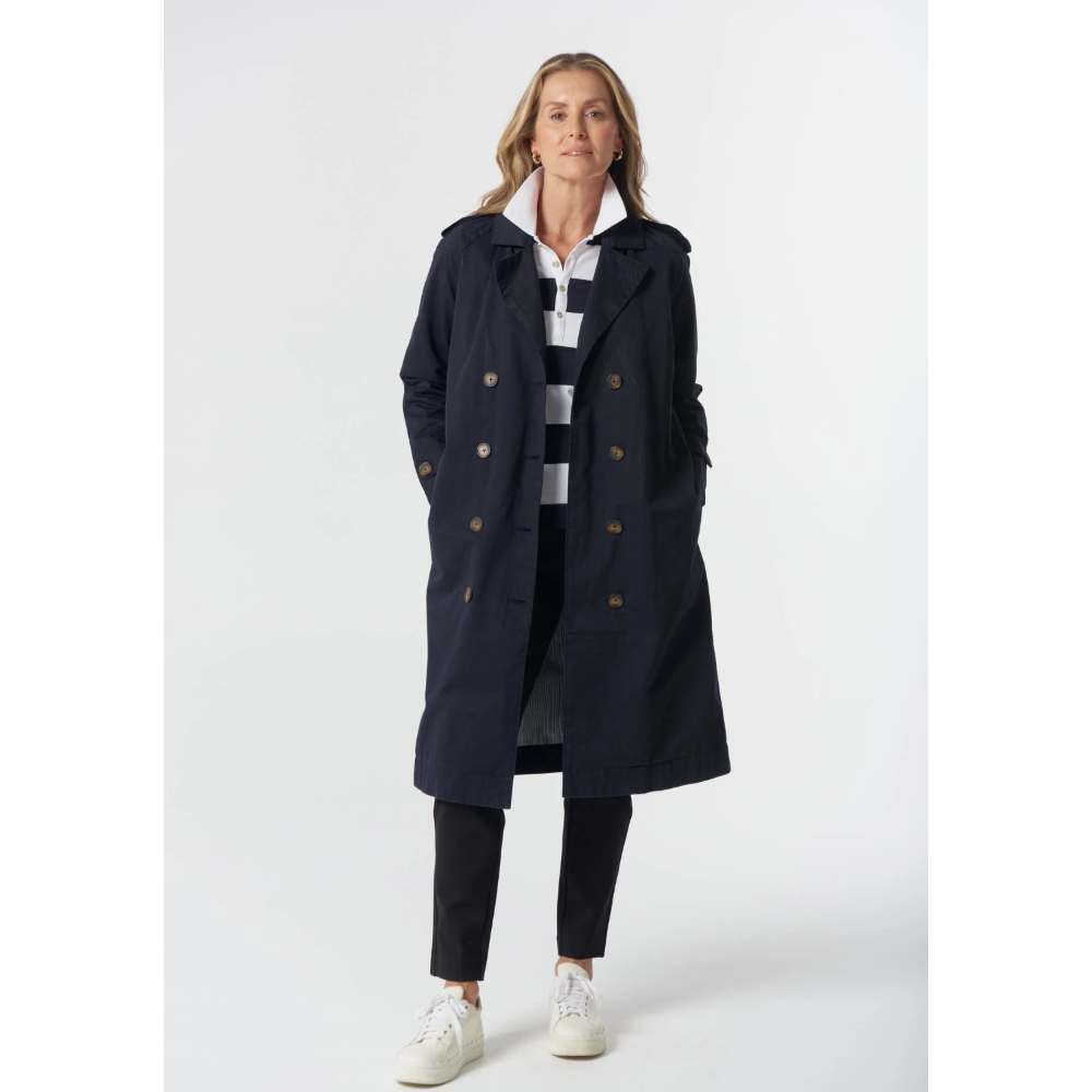 Goondiwindi Cotton Coat | Trench Cotton | Dark Navy
