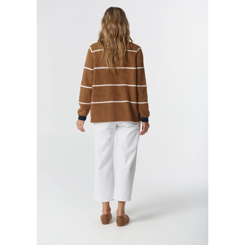 Goondiwindi Cotton Jumper | Husk Cotton Cashmere Knit | Iced Coffee / Laser