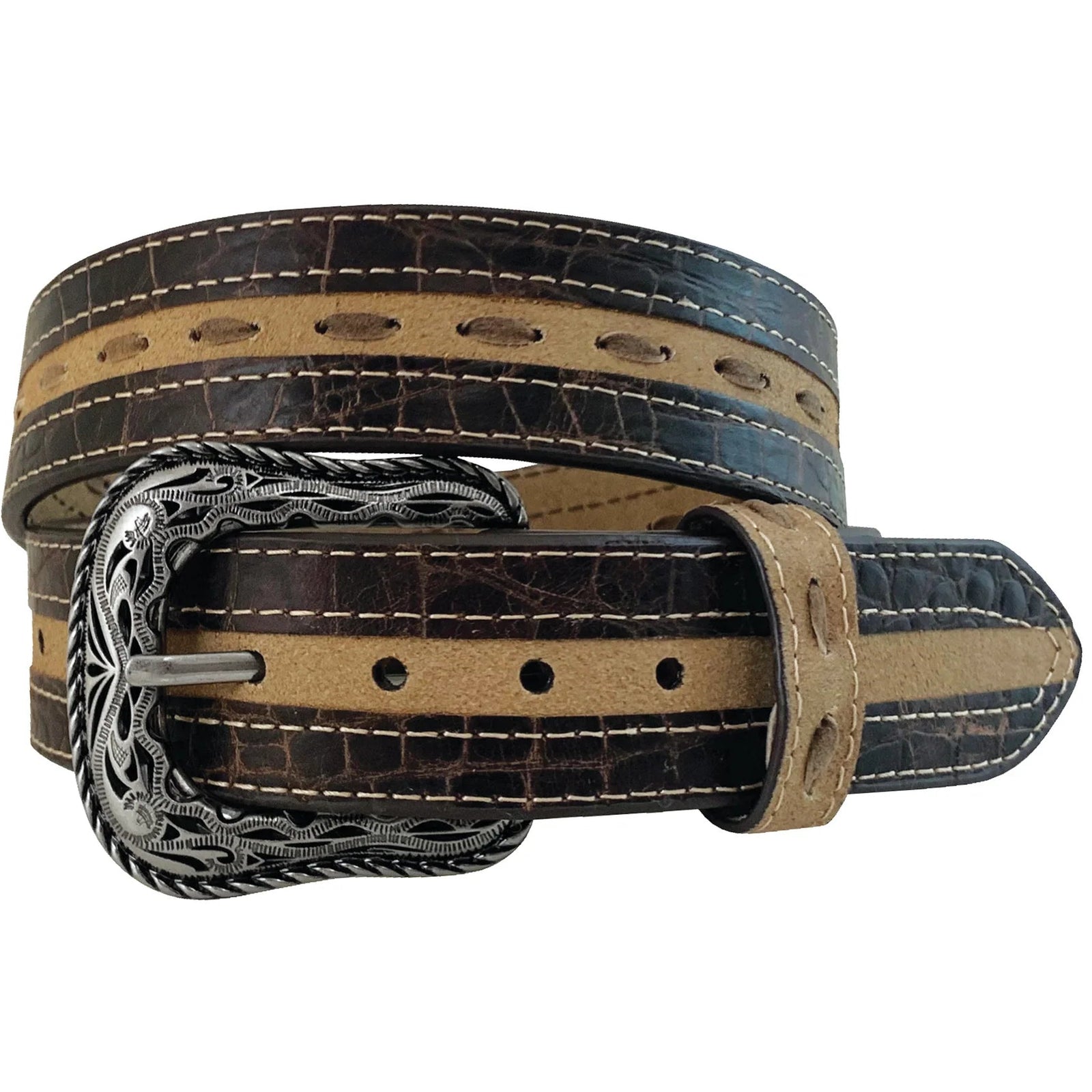 Roper Mens Belts | 1.5 inch Roughout Leather | Brown
