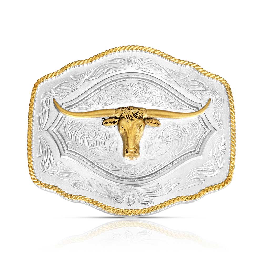 Montana Silversmiths Belt Buckle | On The Range Longhorn