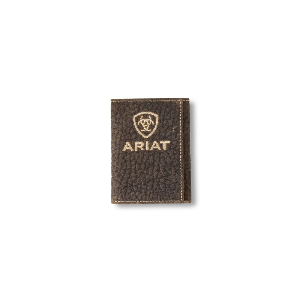 Ariat Trifold Wallet | Bullhide Embroidered | Brown
