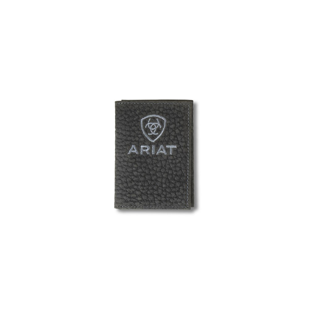 Ariat Trifold Wallet | Bullhide Embroidered | Black