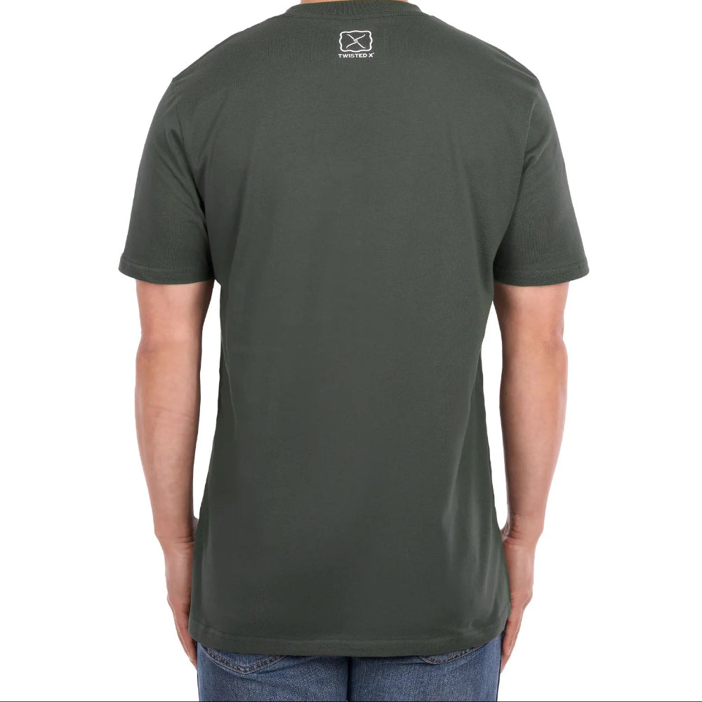 Twisted X Mens T-Shirt | Tim | Green