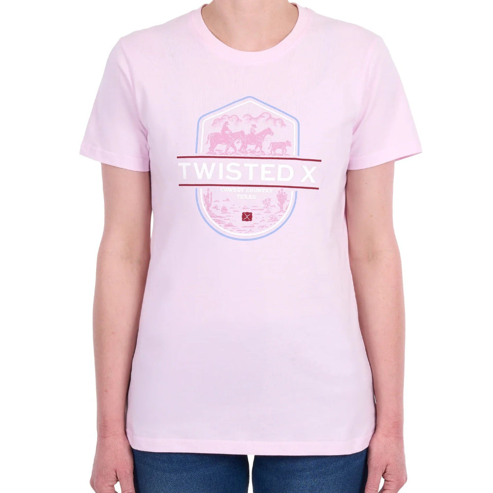 Twisted X Womens T-Shirt | Kim | Blush