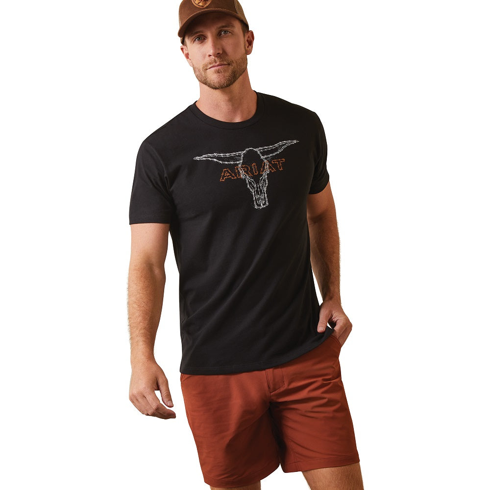 Ariat Mens T-Shirt | Barb Wire Steer