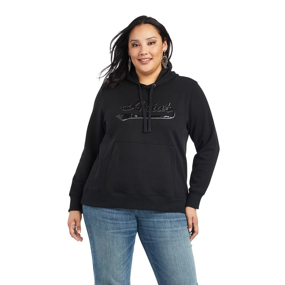 Ariat Womens Hoodie | Real Sequin Logo | Black