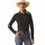 Ariat Womens Shirt | Real Team Stretch Kirby | Black With Silver Lurex