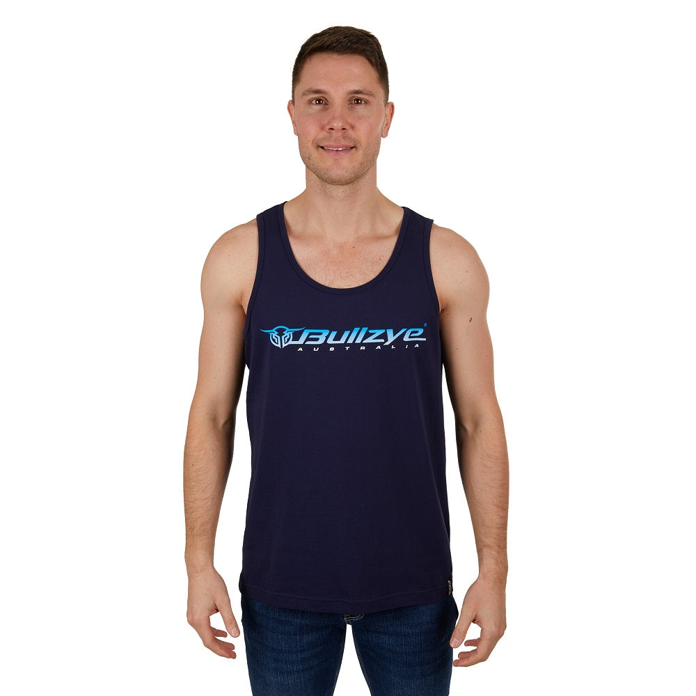 Bullzye Mens Singlet | Corp | Navy